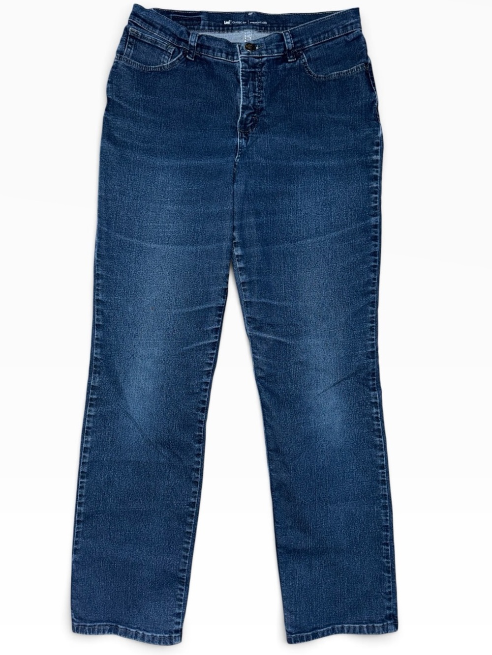 Lee Classic Fit Straight Leg Women’s Jeans Size 8 Medium Dark Wash Stretch